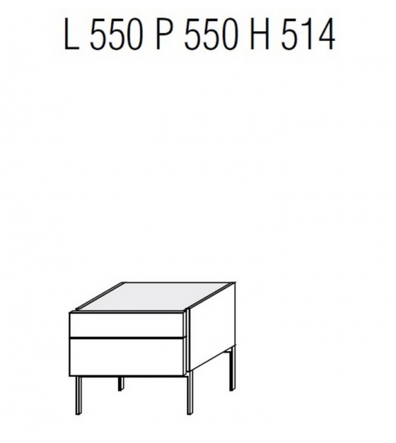 606 Comodino Base Metallica Molteni&C