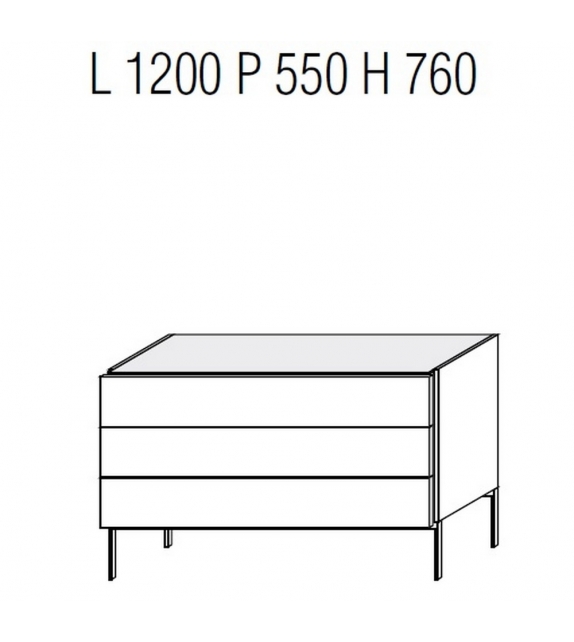 606 Kommode mit Metallfuß Molteni&C