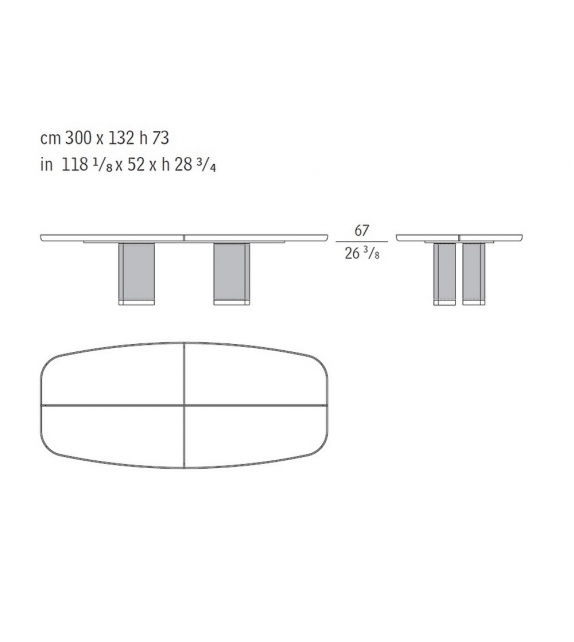 Gordon Mesa Rectangular Giorgetti
