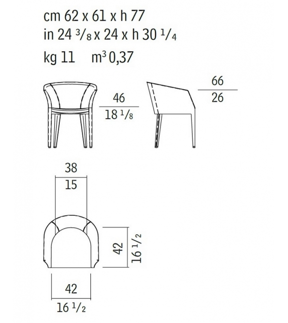 Margot Leder Sessel Giorgetti