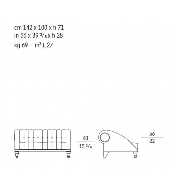 Aries Zweirsofa Giorgetti
