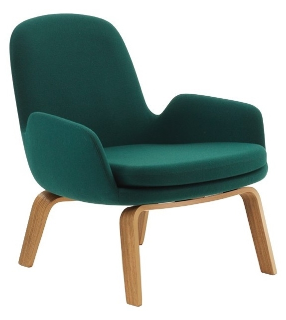 Era Normann Copenhagen Poltrona Bassa con Gambe In Legno
