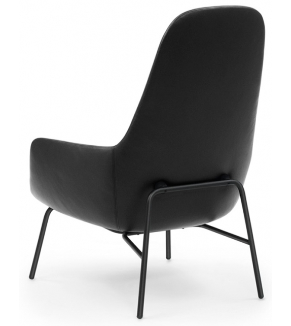 Era Normann Copenhagen Poltrona Alta con Gambe in Acciaio