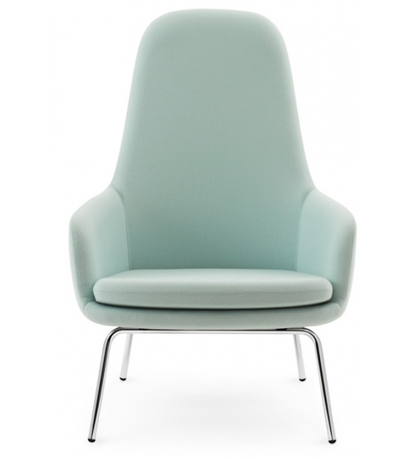 Era Normann Copenhagen Poltrona Alta con Gambe in Acciaio