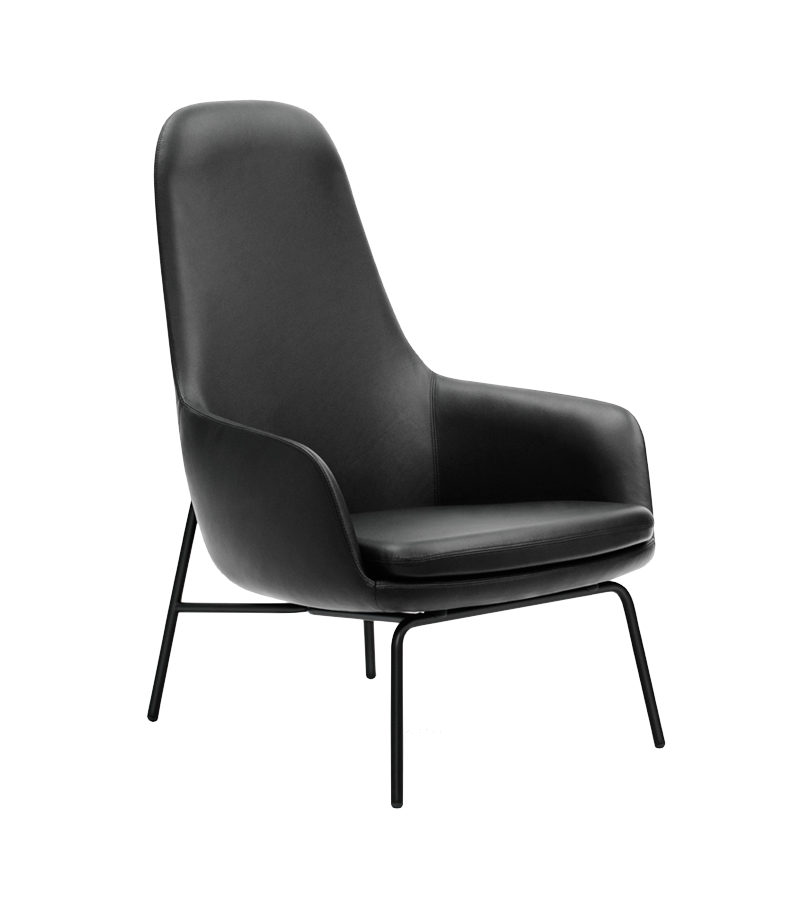 Era Normann Copenhagen Fauteuil Haute Avec Pieds en Acier