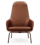 Era Normann Copenhagen Sillón Alto con Patas de Madera