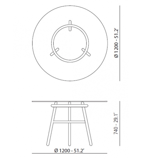 Magistretti 03 02 Gebrüder Thonet Vienna Table
