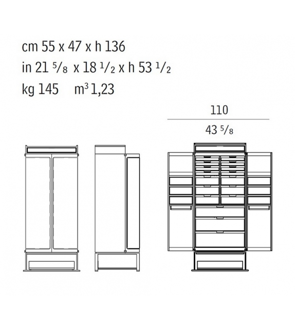 Oro Hohe Kommode Giorgetti