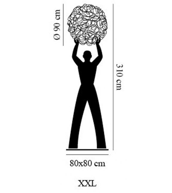 Uomo Della Luce XXL IP65 Lampada Da Terra Catellani&Smith