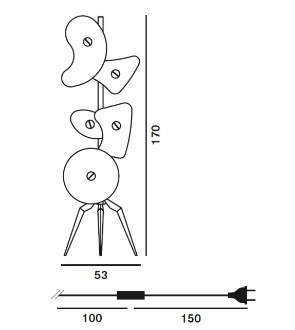 Orbital Foscarini Lámpara de Pie