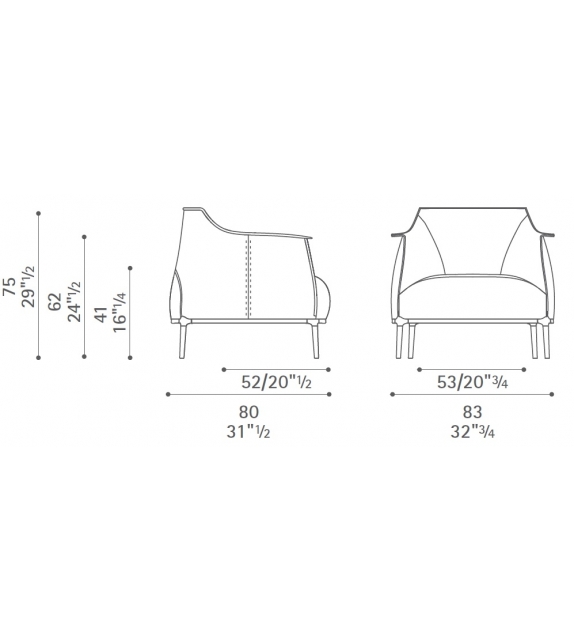 Listo para entregar - Archibald Poltrona Frau Sillón