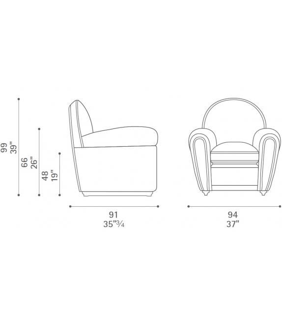 Ready for shipping - Vanity Fair Armchair Poltrona Frau