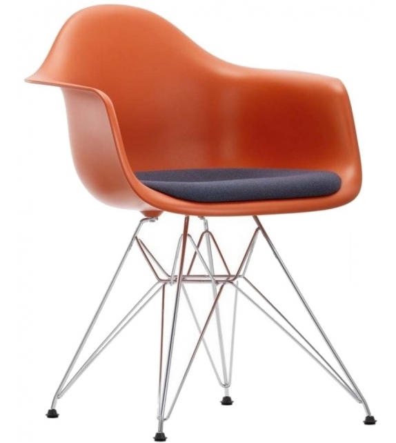 Eames Plastic Armchair DAR Poltrona Con Cuscino Vitra