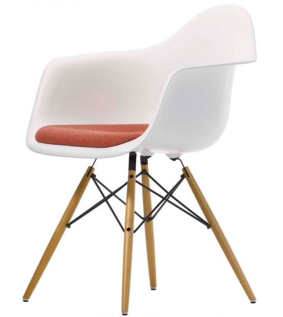 Eames Plastic Armchair DAW Fauteuil Avec Coussin Vitra
