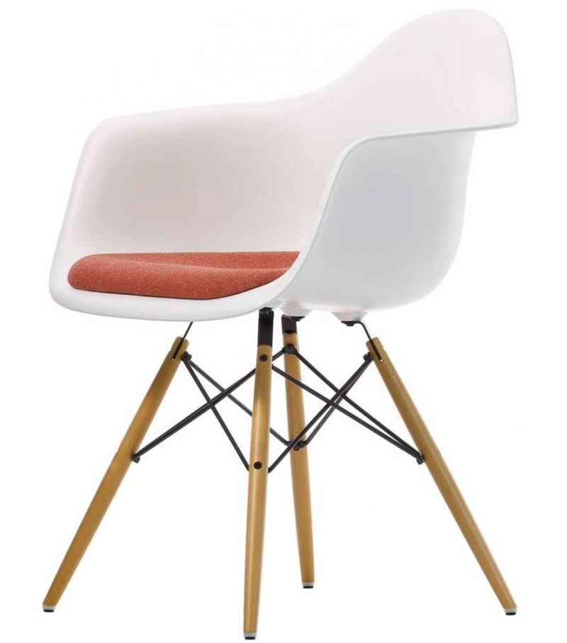 Eames Plastic Armchair DAW Poltroncina Con Cuscino Vitra