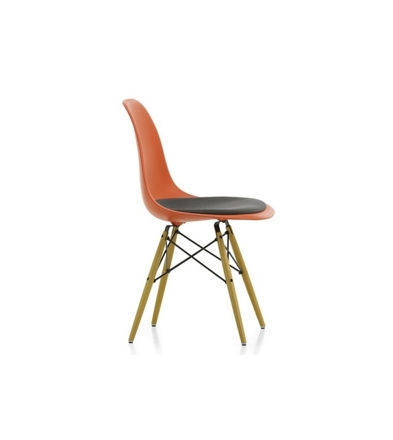 Eames Plastic Side Chair DSR Stuhl Mit Kissen Vitra