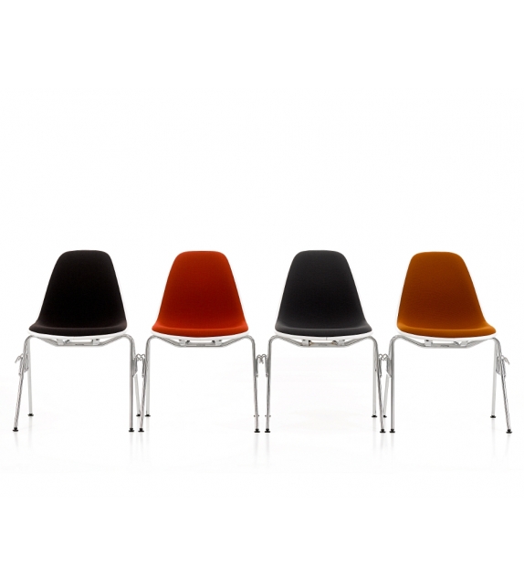 Eames Plastic Side Chair DSS With Uphlostery Vitra