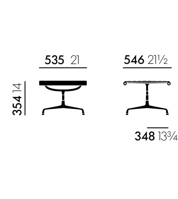 Aluminium Chair EA 125 Tabouret Vitra