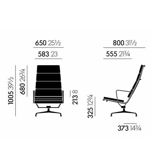 Soft Pad Chair EA 222 Armchair Vitra