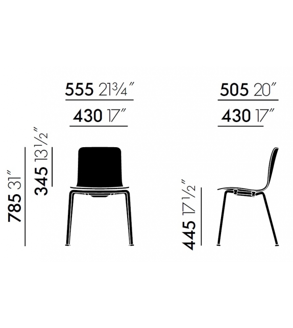 HAL Ply Tube Stackable Stuhl Vitra