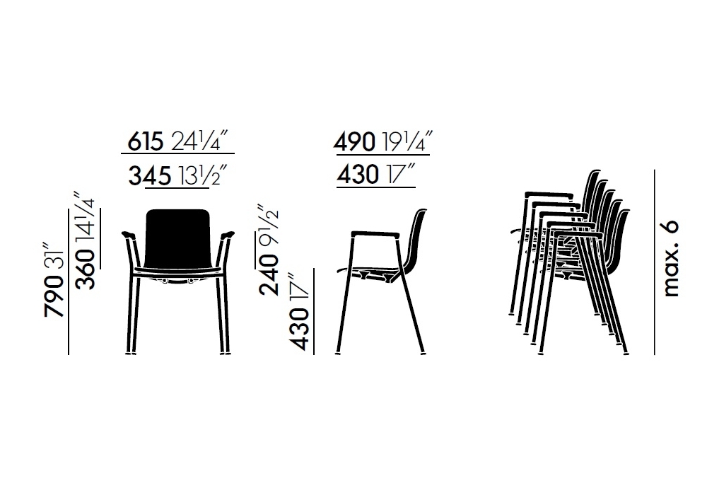 HAL Tube Armrest Chair Vitra Milia Shop