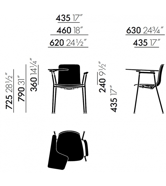 HAL RE Tube Writing Tablet Silla Vitra