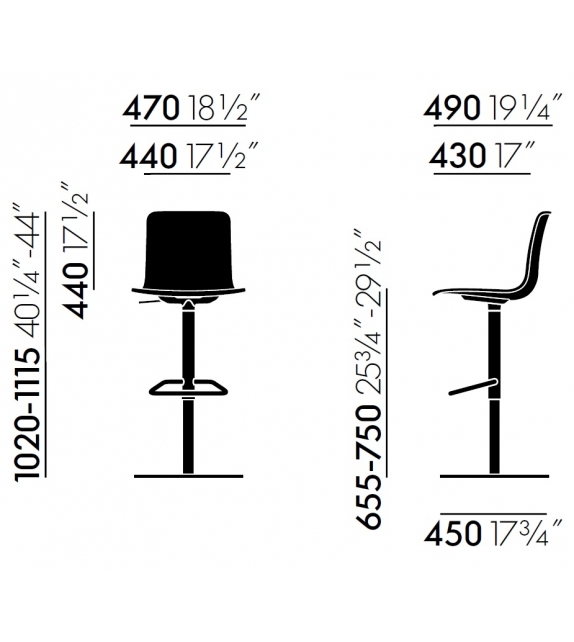 HAL RE Barstool Vitra Sgabello