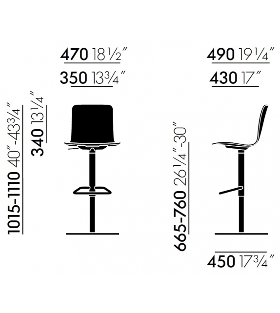 HAL Ply Barstool Hocker Vitra