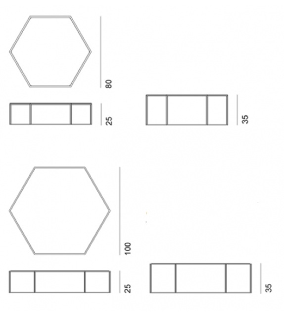 Hexagon 690 Desalto Couchtisch