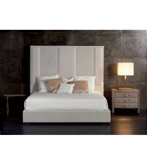 Stripe Bett Hohem Kopfteil Rugiano