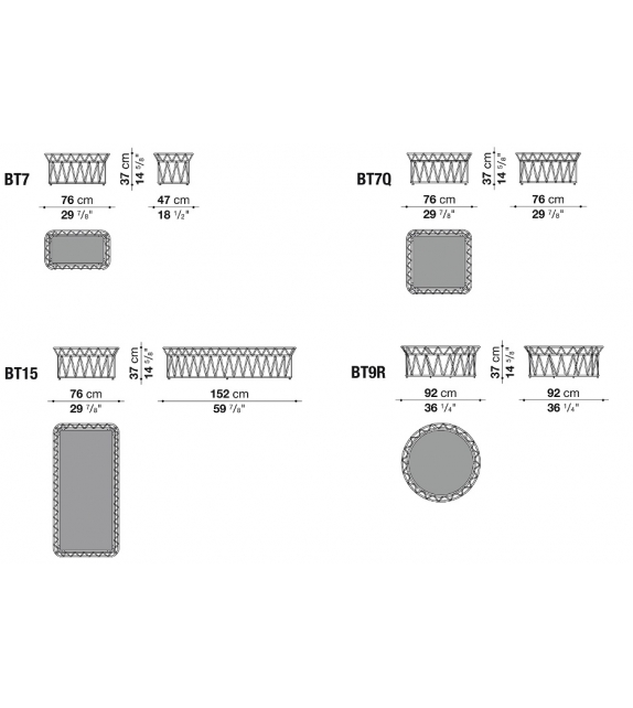 Butterfly B&B Italia Outdoor Coffee Table