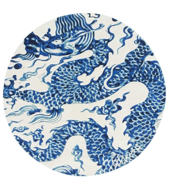 Blue China Gan Teppich