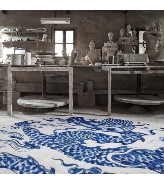 Blue China Gan Alfombra