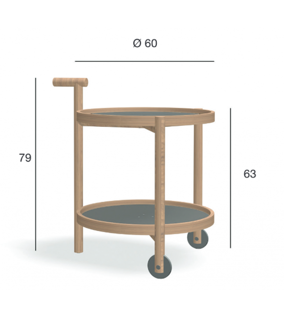 Caddy Bar Trolley Roda