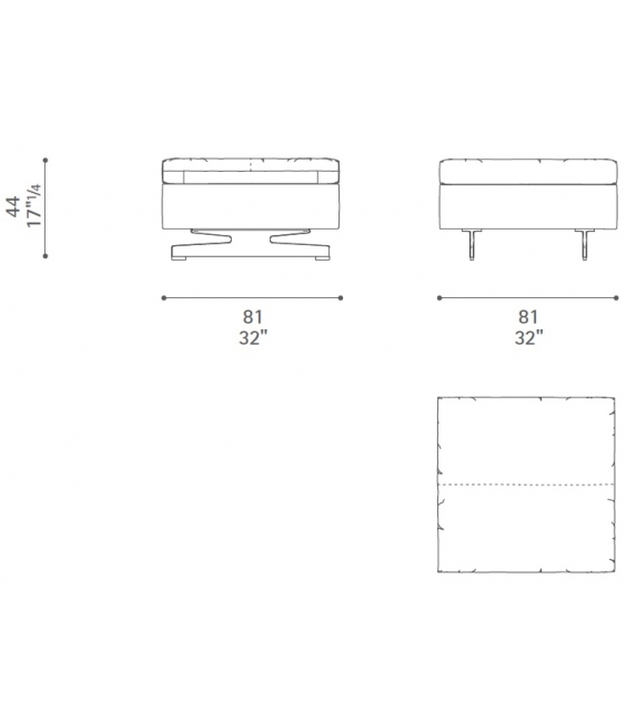 GranTorino Pouf Poltrona Frau