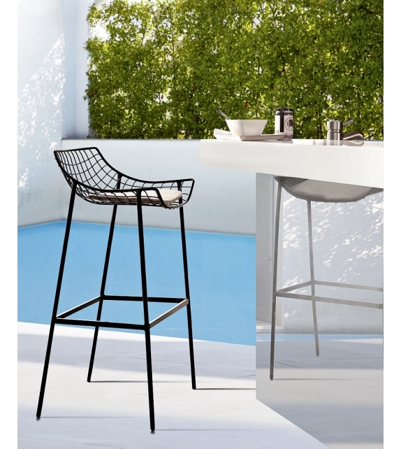 Summer Set Bar Stool With Seat Cushions Varaschin