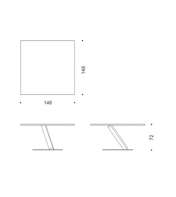 Element 680 Desalto Quadratischen Tisch