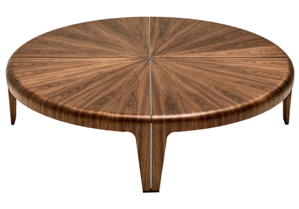 Round Low Table Giorgetti Milia, Small Low Round Wooden Coffee Table