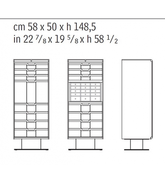 Corium High Chest Of Drawers Giorgetti