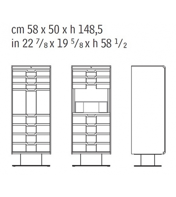Corium Chest Of Drawers With Shelf Giorgetti