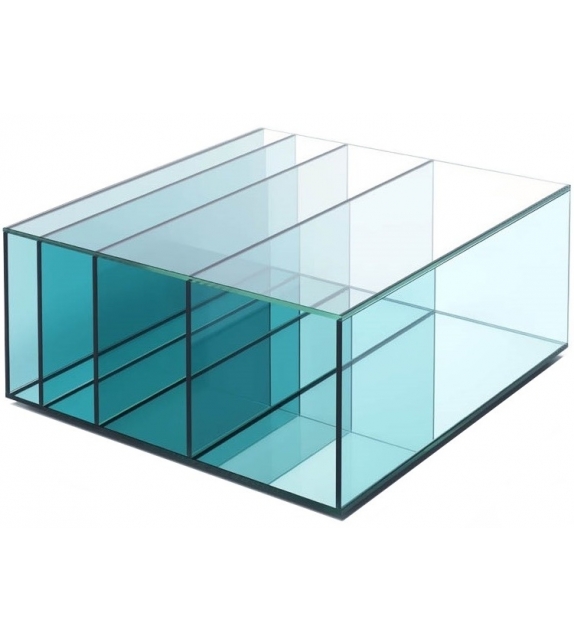 Deep Sea Glas Italia Table Basse Carrée