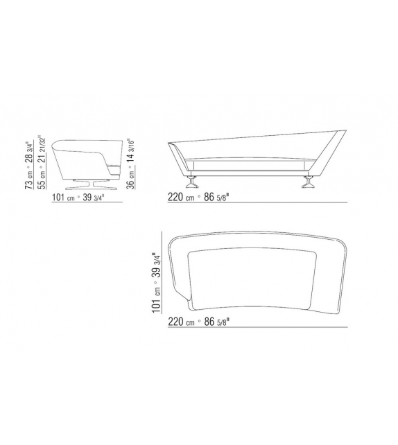 Zeus Schräg Gerade Sofa Flexform