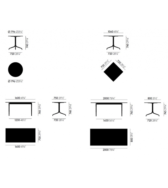 Belleville Indoor Table Vitra