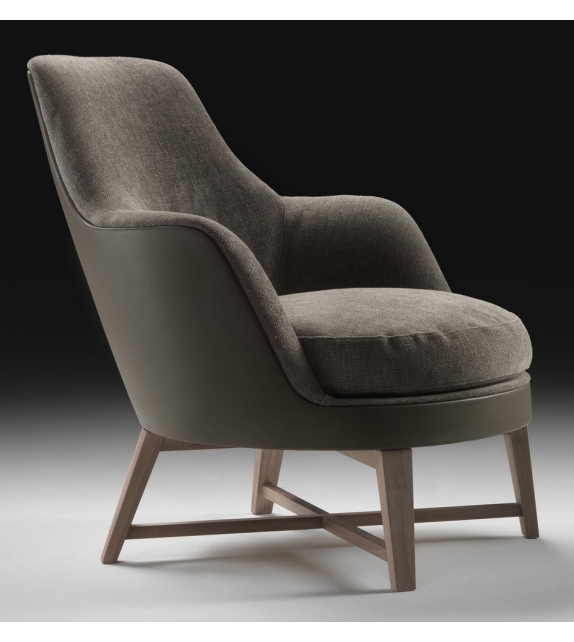 Guscio Soft Flexform Sillón Base De Madera