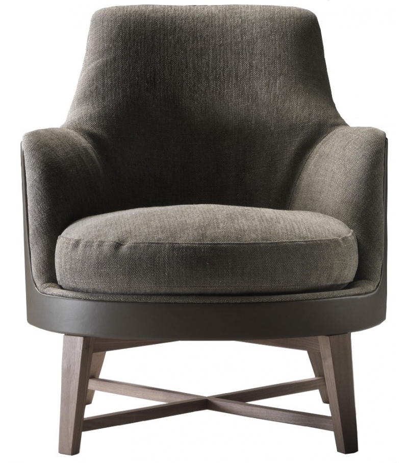 Guscio Soft Flexform Wooden Base Armchair