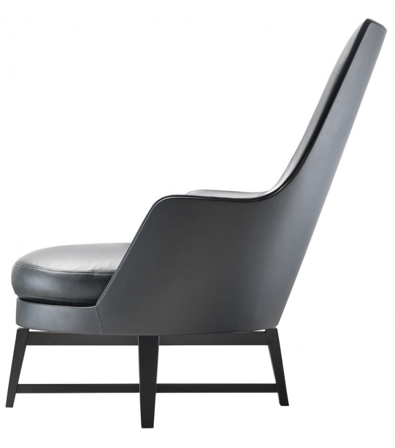 Guscioalto Flexform Sillón Base De Madera Con Apoyabrazos