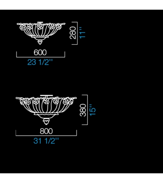 Grand Hotel Barovier & Toso Ceiling Lamp