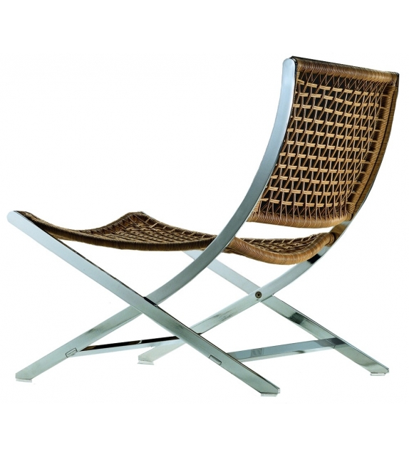 Peter Poltroncina In Cuoio Intrecciato Flexform