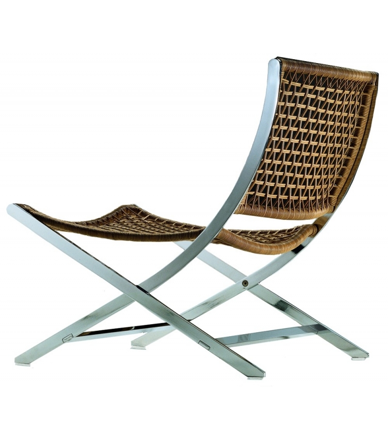 Peter Poltroncina In Cuoio Intrecciato Flexform