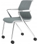 Unix Chair Sedia Con Base 4 Gambe Su Ruote Vitra
